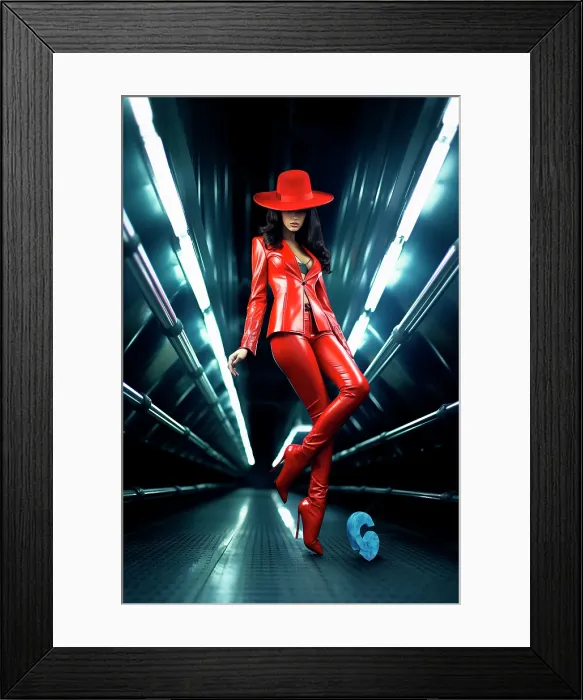 Framed Print : Female high-tech fashion model. ©Jim Zuckerman / Jaynes Gallery / DanitaDelimont.com (AI) Framed Print : Female high-tech fashion model. ©Jim Zuckerman / Jaynes Gallery / DanitaDelimont.com (AI)