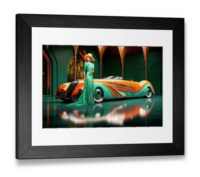 Framed Print : Fantasy 1930's sports car and 1930's female fashion model. ©Jim Zuckerman / Jaynes Gallery / DanitaDelimont.com (AI) Framed Print : Fantasy 1930's sports car and 1930's female fashion model. ©Jim Zuckerman / Jaynes Gallery / DanitaDelimont.com (AI)