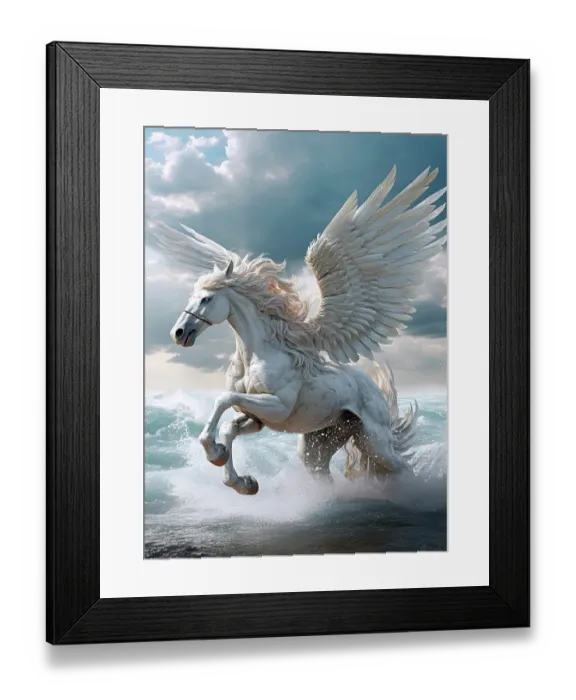 Framed Print : Pegasus winged horse of Greek mythology. ©Jim Zuckerman / Jaynes Gallery / DanitaDelimont.com (AI) Framed Print : Pegasus winged horse of Greek mythology. ©Jim Zuckerman / Jaynes Gallery / DanitaDelimont.com (AI)