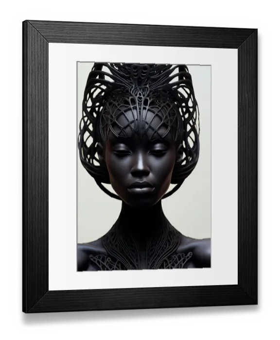 Framed Print : Portrait of young black woman with exotic headdress. ©Jim Zuckerman / Jaynes Gallery / DanitaDelimont.com (AI) Framed Print : Portrait of young black woman with exotic headdress. ©Jim Zuckerman / Jaynes Gallery / DanitaDelimont.com (AI)