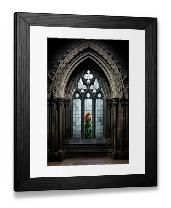 Framed Print : Redheaded woman in green dress outside window. ©Jim Zuckerman / Jaynes Gallery / DanitaDelimont.com (AI) Framed Print : Redheaded woman in green dress outside window. ©Jim Zuckerman / Jaynes Gallery / DanitaDelimont.com (AI)