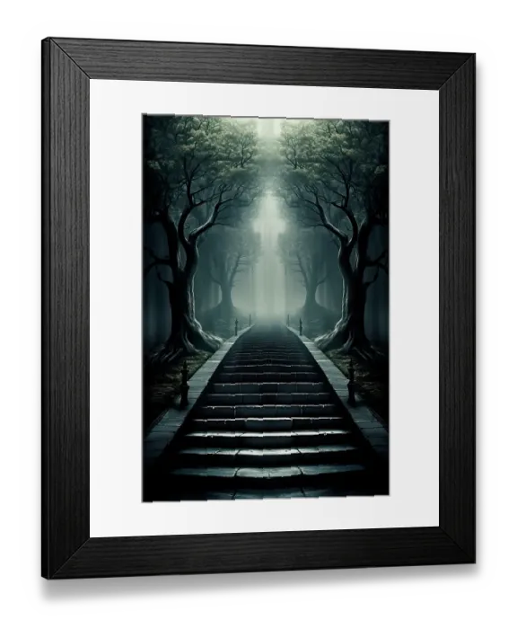 Framed Print : Staircase to a light in mysterious forest. ©Jim Zuckerman / Jaynes Gallery / DanitaDelimont.com Framed Print : Staircase to a light in mysterious forest. ©Jim Zuckerman / Jaynes Gallery / DanitaDelimont.com