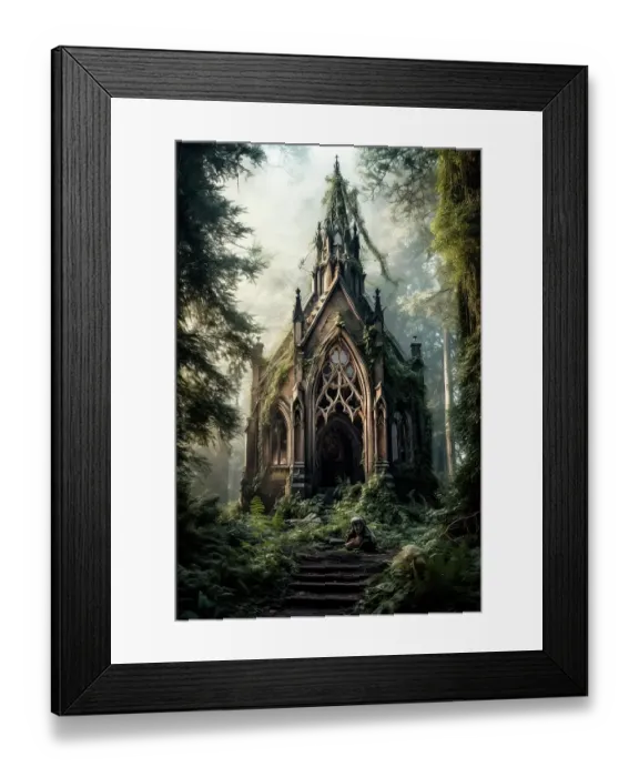 Framed Print : Medieval church abandoned in forest. ©Jim Zuckerman / Jaynes Gallery / DanitaDelimont.com (AI) Framed Print : Medieval church abandoned in forest. ©Jim Zuckerman / Jaynes Gallery / DanitaDelimont.com (AI)
