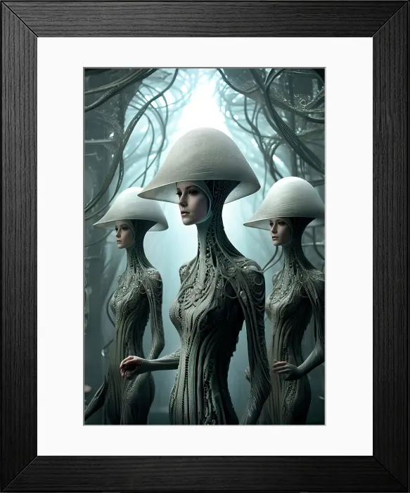 Framed Print : Women in futuristic fashion outfits. ©Jim Zuckerman / Jaynes Gallery / DanitaDelimont.com Framed Print : Women in futuristic fashion outfits. ©Jim Zuckerman / Jaynes Gallery / DanitaDelimont.com