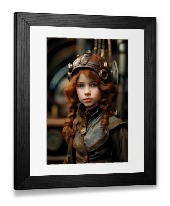 Framed Print : Fantasy of young girl in steampunk clothes. ©Jim Zuckerman  /  Jaynes Gallery  /  DanitaDelimont.com