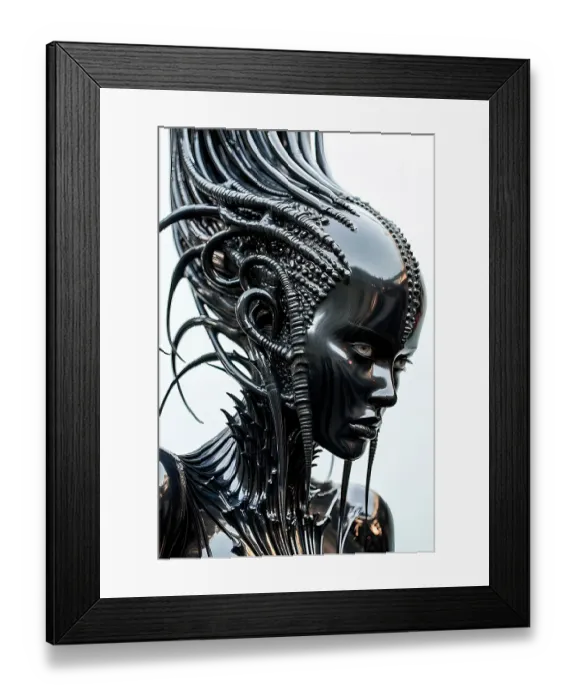 Framed Print : Alien woman covered in ferrofluid. ©Jim Zuckerman  /  Jaynes Gallery  /  DanitaDelimont.com
