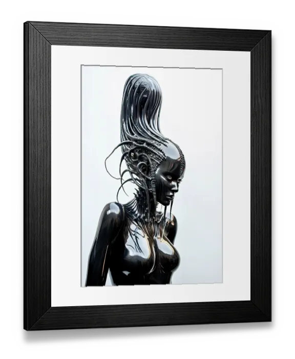 Framed Print : Alien woman covered in ferrofluid. ©Jim Zuckerman  /  Jaynes Gallery  /  DanitaDelimont.com