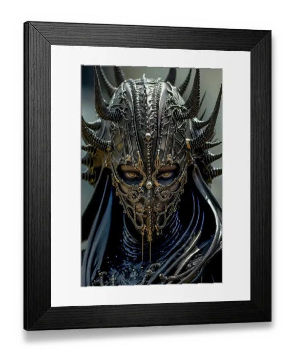 Framed Print : Alien warrior face in armor. ©Jim Zuckerman  /  Jaynes Gallery  /  DanitaDelimont.com