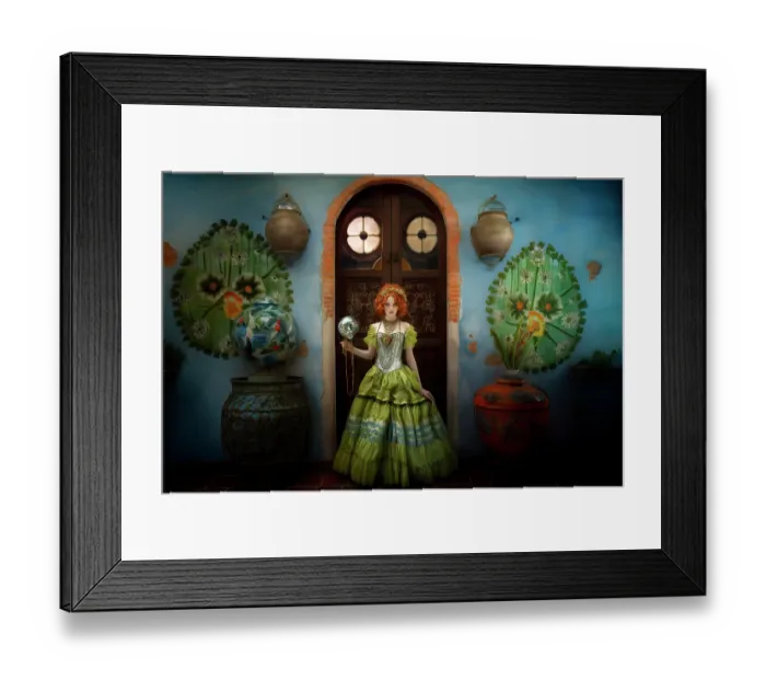 Framed Print : Young redheaded girl in green dress. ©Jim Zuckerman  /  Jaynes Gallery  /  DanitaDelimont.com