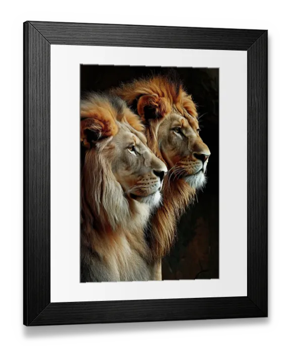 Framed Print : Close-up of male lions. ©Jim Zuckerman / Jaynes Gallery / DanitaDelimont.com Framed Print : Close-up of male lions. ©Jim Zuckerman / Jaynes Gallery / DanitaDelimont.com