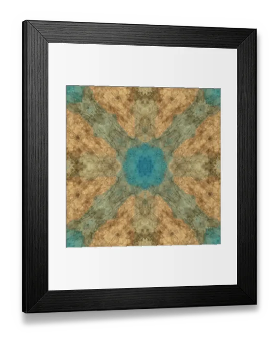 Framed Print : Earth tone and blue abstract Framed Print : Earth tone and blue abstract