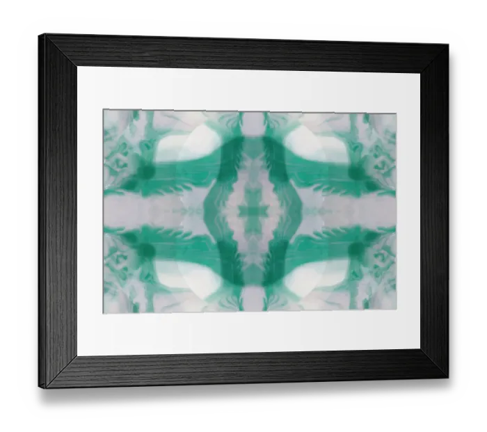 Framed Print : Green and white abstract Framed Print : Green and white abstract