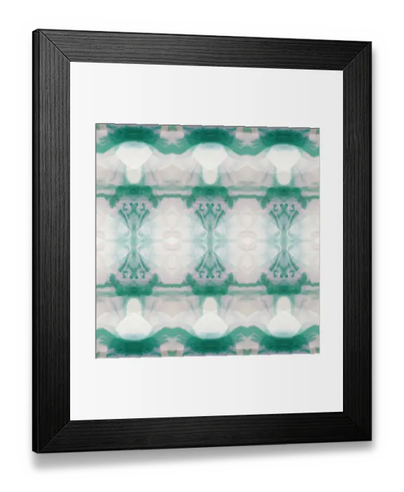 Framed Print : Green and white abstract Framed Print : Green and white abstract