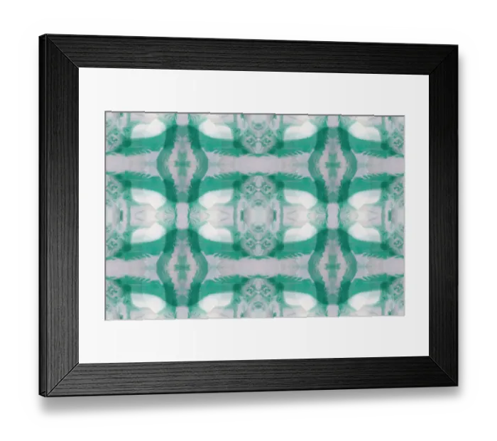 Framed Print : Green and white abstract Framed Print : Green and white abstract