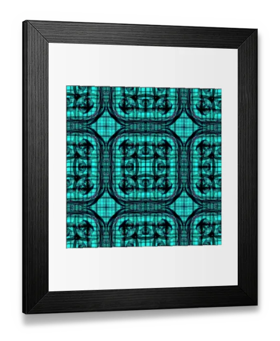 Framed Print : Aqua abstract