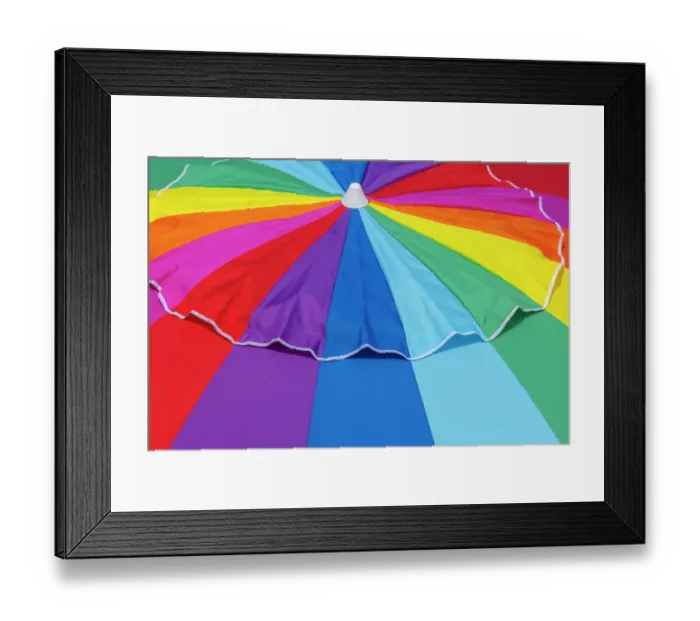 Framed Print : Colorful beach umbrella Framed Print : Colorful beach umbrella