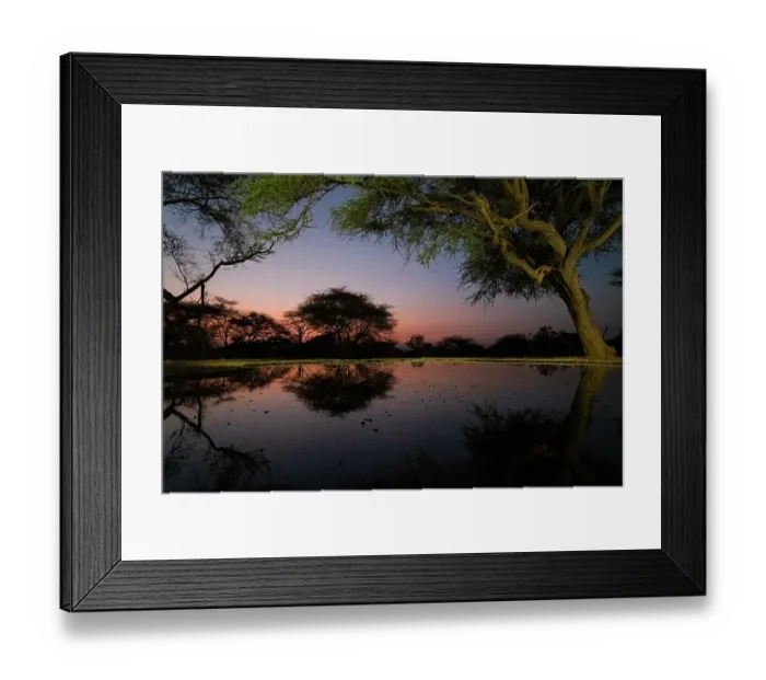 Framed Print : Africa, Kenya, Amboseli National Park. Sunrise on lake Framed Print : Africa, Kenya, Amboseli National Park. Sunrise on lake