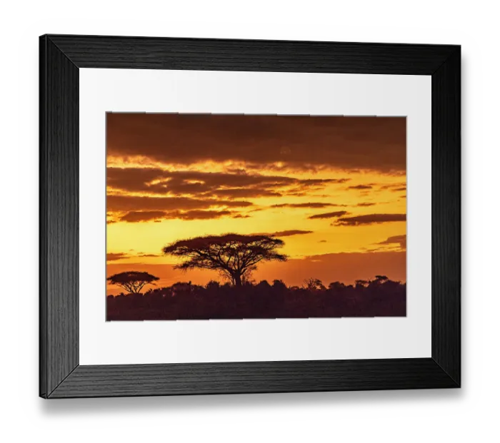 Framed Print : African sunset, Amboseli National Park
