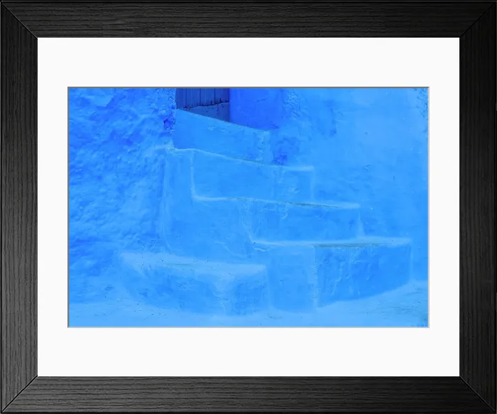Framed Print : Africa, Morocco, Chefchaouen. Close-up of blue stairway. ©Bill Young / Jaynes Gallery / DanitaDelimont.com Framed Print : Africa, Morocco, Chefchaouen. Close-up of blue stairway. ©Bill Young / Jaynes Gallery / DanitaDelimont.com