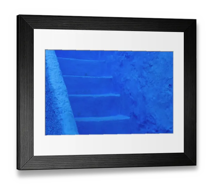 Framed Print : Africa, Morocco, Chefchaouen. Close-up of blue stairway Framed Print : Africa, Morocco, Chefchaouen. Close-up of blue stairway