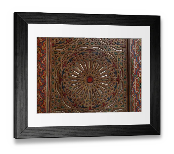 Framed Print : Africa, Morocco, Fes. Ornate design on wall. ©Bill Young  /  Jaynes Gallery  /  DanitaDelimont.com. Africa, Morocco, Fes
