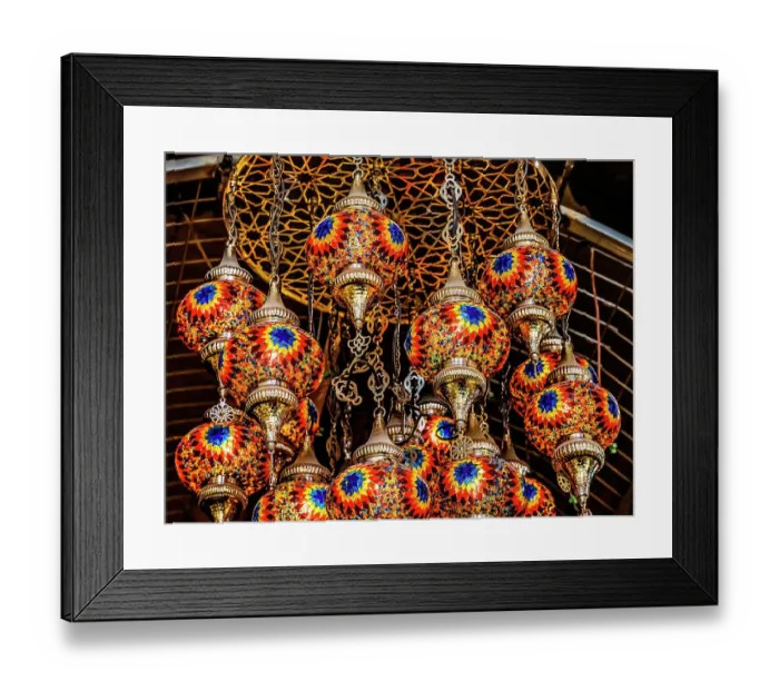 Framed Print : Grand Bazaar, Istanbul, Turkey. Traditional mosaic lamps were in Turkish mosques and tombs. Light represents divine presence and light of Koran Framed Print : Grand Bazaar, Istanbul, Turkey. Traditional mosaic lamps were in Turkish mosques and tombs. Light represents divine presence and light of Koran