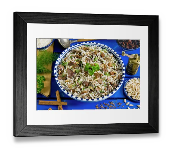 Framed Print : Ic Pilav, rice with liver, raisin, pine nuts, cinnamon, Turkish food, Turkey Framed Print : Ic Pilav, rice with liver, raisin, pine nuts, cinnamon, Turkish food, Turkey