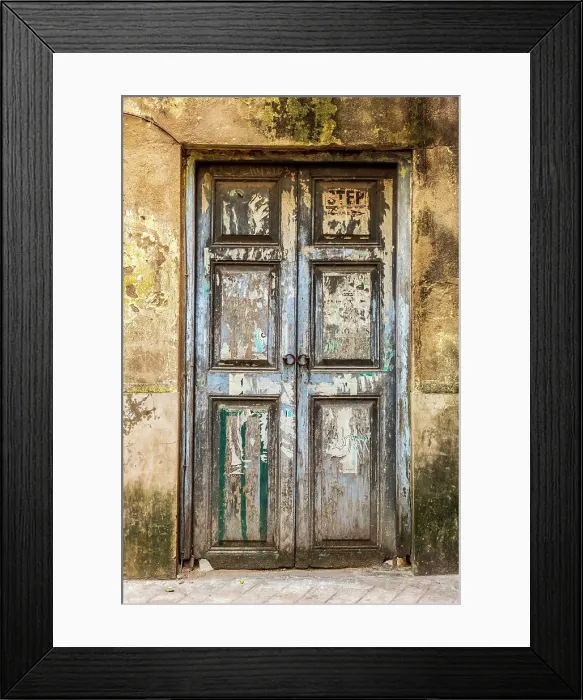 Framed Print : India, West Bengal, Kolkata. Old door Framed Print : India, West Bengal, Kolkata. Old door