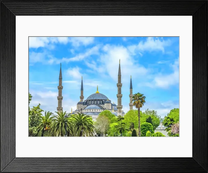 Framed Print : Blue Mosque, Istanbul, Turkey. Blue Mosque or Sultan Ahmed Mosque built in 1616 by Ottoman Turks Framed Print : Blue Mosque, Istanbul, Turkey. Blue Mosque or Sultan Ahmed Mosque built in 1616 by Ottoman Turks