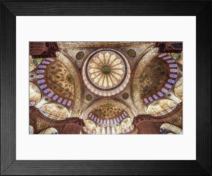 Framed Print : Blue Mosque stained glass, Istanbul, Turkey. Blue Mosque or Sultan Ahmed Mosque built in 1616 by Ottoman Turks Framed Print : Blue Mosque stained glass, Istanbul, Turkey. Blue Mosque or Sultan Ahmed Mosque built in 1616 by Ottoman Turks