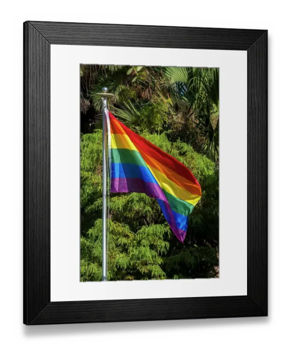 Framed Print : Rainbow striped flag Framed Print : Rainbow striped flag