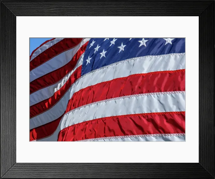 Framed Print : American flag