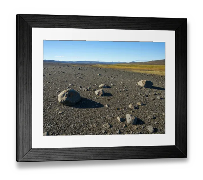 Framed Print : The northeastern interior highlands of Iceland in the Vatnajokull National Park, a UNESCO World Heritage Site