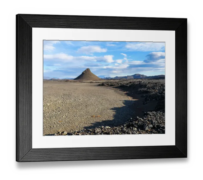 Framed Print : The northeastern interior highlands of Iceland in the Vatnajokull National Park, a UNESCO World Heritage Site