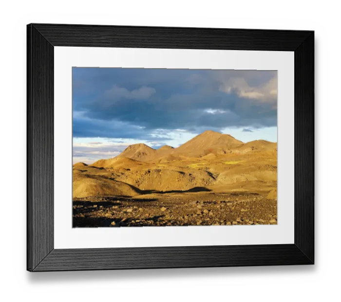 Framed Print : The northeastern interior highlands of Iceland in the Vatnajokull National Park, a UNESCO World Heritage Site