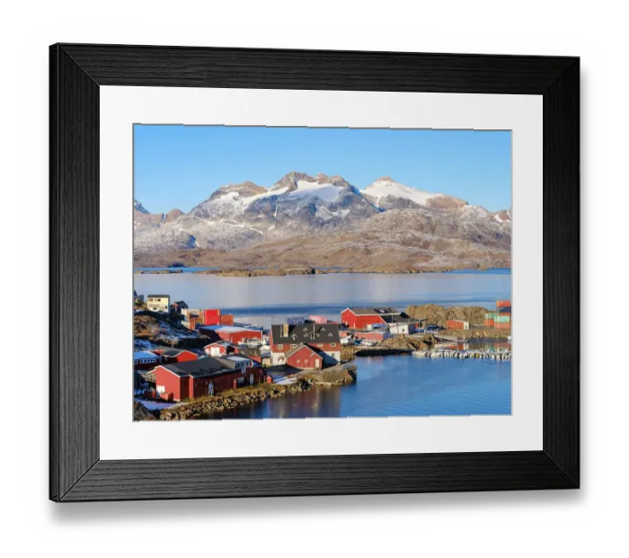 Framed Print : The harbor. Town Tasiilaq (formerly called Ammassalik), Kingdom of Denmark Framed Print : The harbor. Town Tasiilaq (formerly called Ammassalik), Kingdom of Denmark