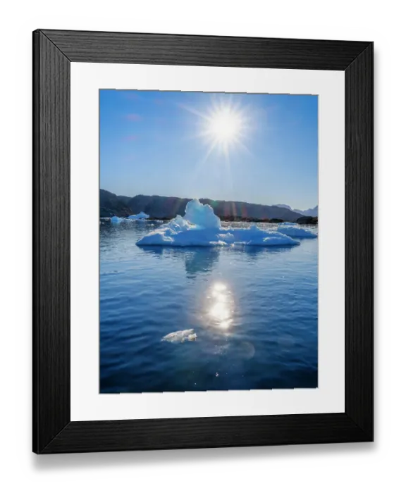 Framed Print : Landscape at the Sermilik (Sermiligaaq) Icefjord in East Greenland, Ammassalik, Kingdom of Denmark