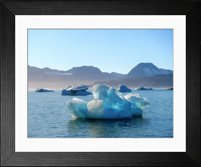 Framed Print : Landscape at the Sermilik (Sermiligaaq) Icefjord in East Greenland, Ammassalik, Kingdom of Denmark