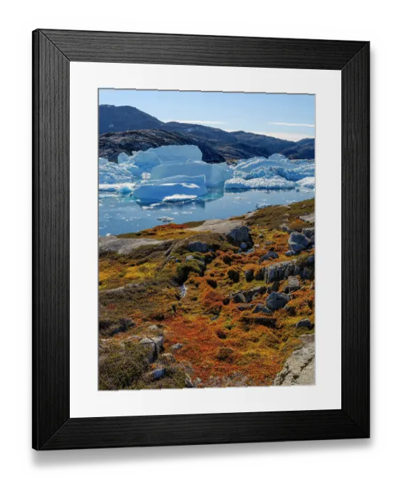Framed Print : Landscape at the Sermilik (Sermiligaaq) Icefjord in East Greenland, Ammassalik, Kingdom of Denmark Framed Print : Landscape at the Sermilik (Sermiligaaq) Icefjord in East Greenland, Ammassalik, Kingdom of Denmark
