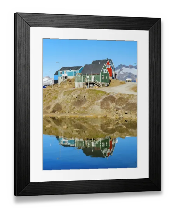 Framed Print : The small harbor. Town Tasiilaq (formerly called Ammassalik), Kingdom of Denmark Framed Print : The small harbor. Town Tasiilaq (formerly called Ammassalik), Kingdom of Denmark