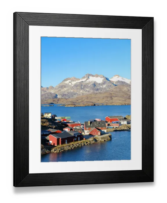 Framed Print : The harbor. Town Tasiilaq (formerly called Ammassalik), Kingdom of Denmark Framed Print : The harbor. Town Tasiilaq (formerly called Ammassalik), Kingdom of Denmark