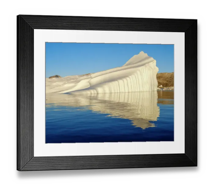 Framed Print : Landscape with icebergs in the Sermilik (Sermiligaaq) Icefjord in East Greenland. Ammassalik, Danish Territory