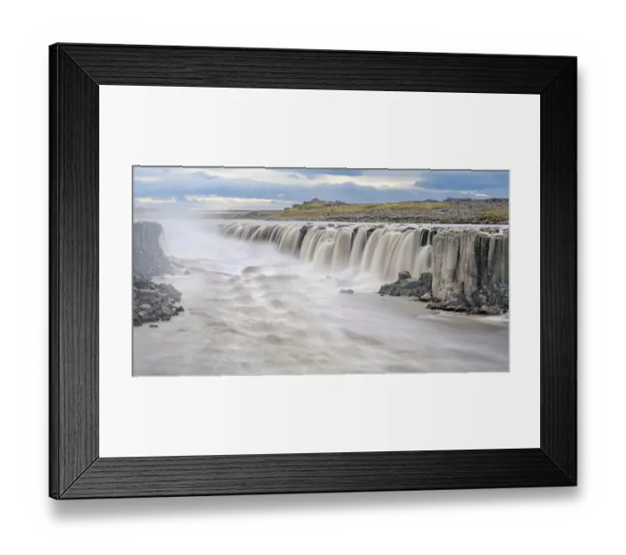 Framed Print : Waterfall Selfoss in the Vatnajokull National Park. Selfoss is the first of several waterfalls of river Jokulsa a Fjollum in the canyon Jokulsargljufur. Iceland Framed Print : Waterfall Selfoss in the Vatnajokull National Park. Selfoss is the first of several waterfalls of river Jokulsa a Fjollum in the canyon Jokulsargljufur. Iceland