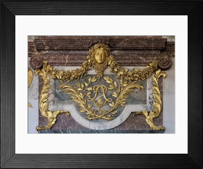 Framed Print : Versailles, France. Palace of Versailles beautiful gilded baroque design elements Framed Print : Versailles, France. Palace of Versailles beautiful gilded baroque design elements