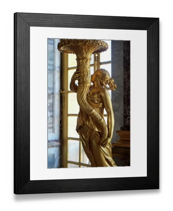 Framed Print : Versailles, France. Palace of Versailles Gilded lamp stand Framed Print : Versailles, France. Palace of Versailles Gilded lamp stand