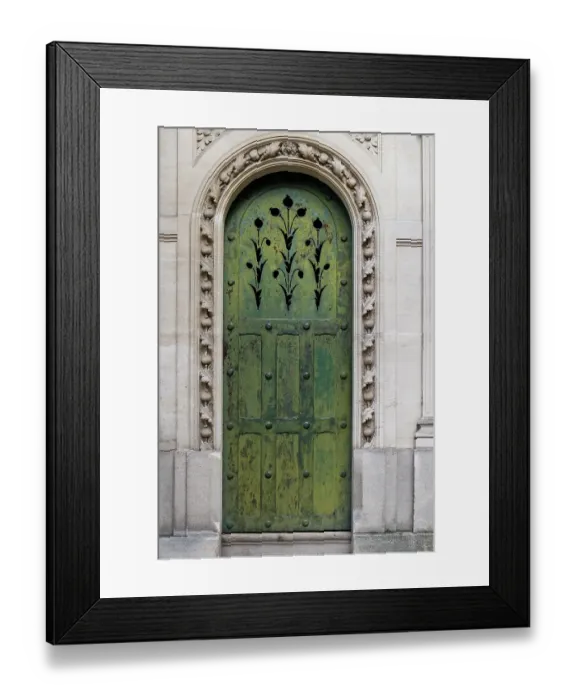 Framed Print : Paris, France. The famous Pere LaChaise Cemetery beautiful old metal work on door Framed Print : Paris, France. The famous Pere LaChaise Cemetery beautiful old metal work on door