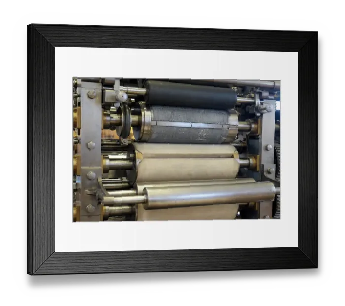 Framed Print : Paris, France. Antique printing machine 1800's Framed Print : Paris, France. Antique printing machine 1800's