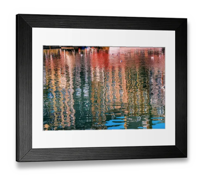 Framed Print : Colorful Waterfront reflection, Honfleur, France. Honfleur is famous for its reflections, which inspired Monet Framed Print : Colorful Waterfront reflection, Honfleur, France. Honfleur is famous for its reflections, which inspired Monet