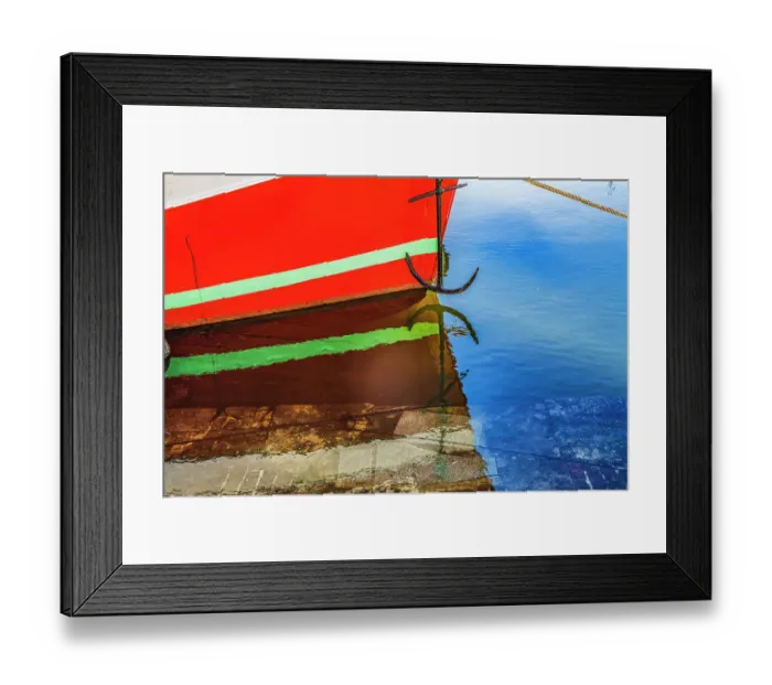 Framed Print : Colorful marina reflections, Honfleur, France. Honfleur is famous for its reflections, which inspired Monet