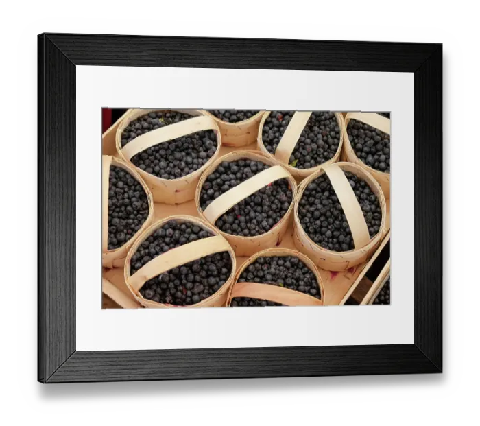 Framed Print : Munich, Germany. Farmers market. Wild blueberries Framed Print : Munich, Germany. Farmers market. Wild blueberries